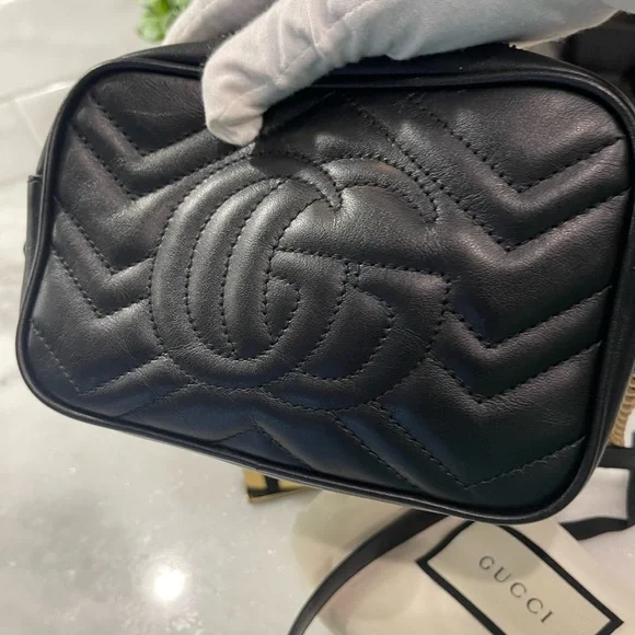 Authentic Black Gucci Marmont Mini. - Picture 6 of 9